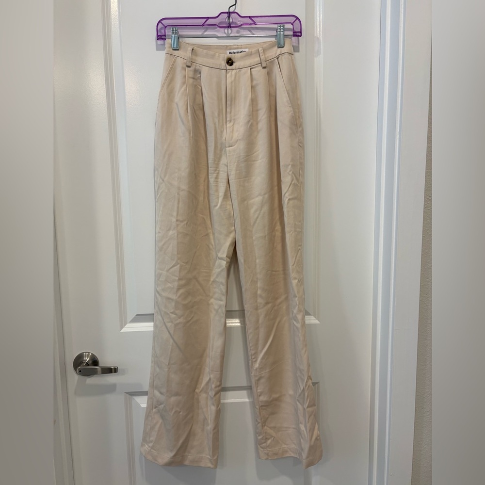 Reformation Womans Tan Dress Pants
